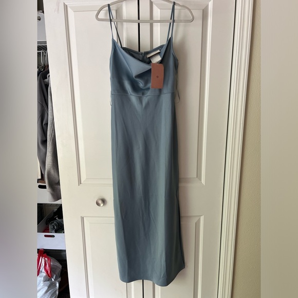 BHLDN Dresses & Skirts - BHLDN satin midi dress- never worn. I love it but bought the wrong size.